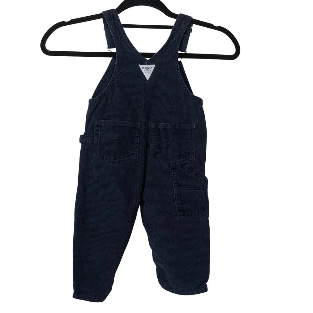 Vintage Y2K OshKosh Kids Corduroy Overalls‎ Size 18 Months Blue